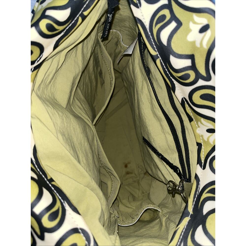Petunia Pickle Bottom Diaper Bag Boxy Backpack Green Tan floral - Picture 6 of 11